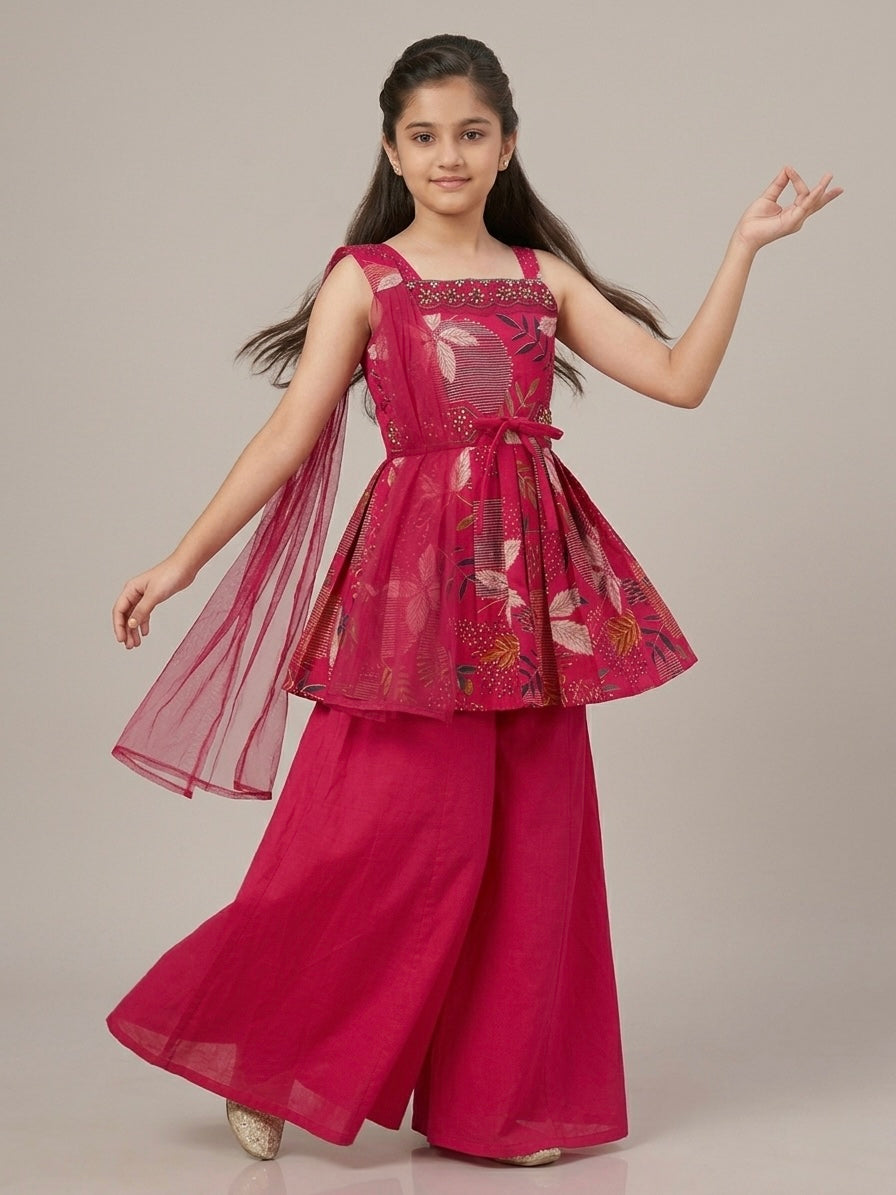 Elegant Rani Vatican Silk Palazzo Set