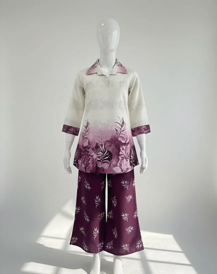 Elegant Ombré Floral Boxer Set - Comfort Meets Style