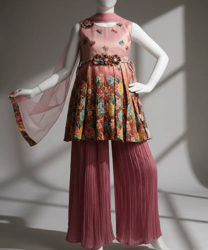 Enchanting Ethnic Palazzo Set for Girls (Available in 3 Colors!)