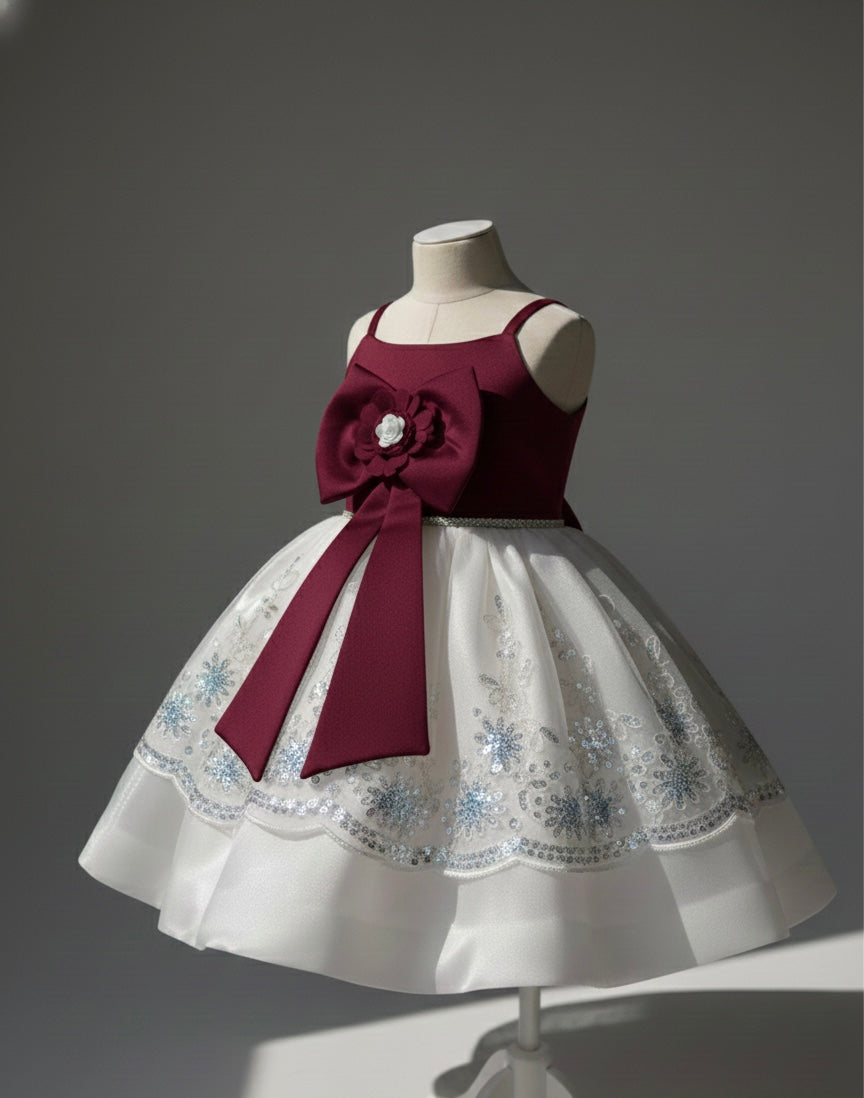 Enchanting Metallic Tulle Party Frock