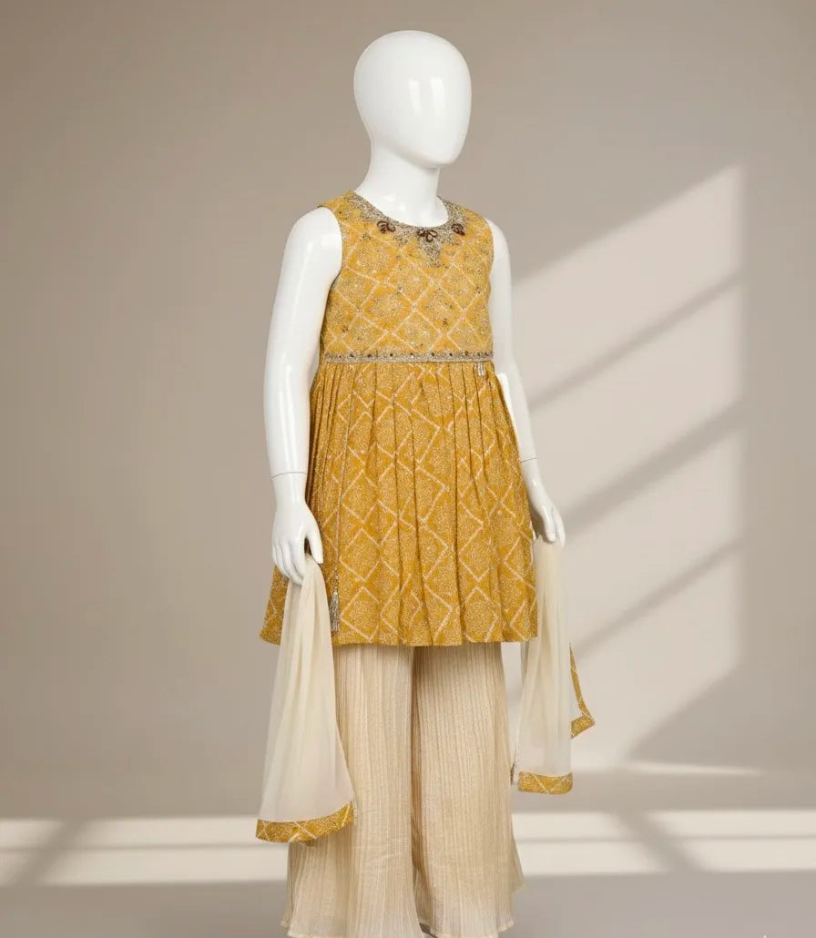 Elegance Unveiled: The Zari Handwork Peplum Palazzo Set