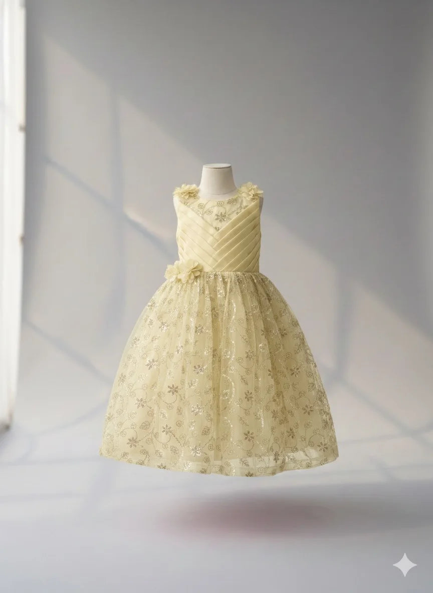 Charming Sequin & Net A-Line Princess Gown