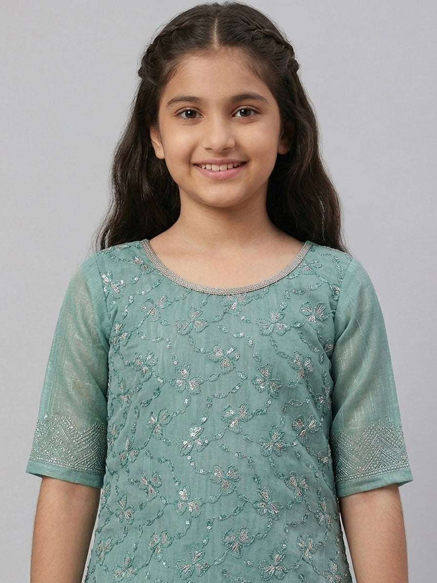 Beads-work Kurti Palazzo