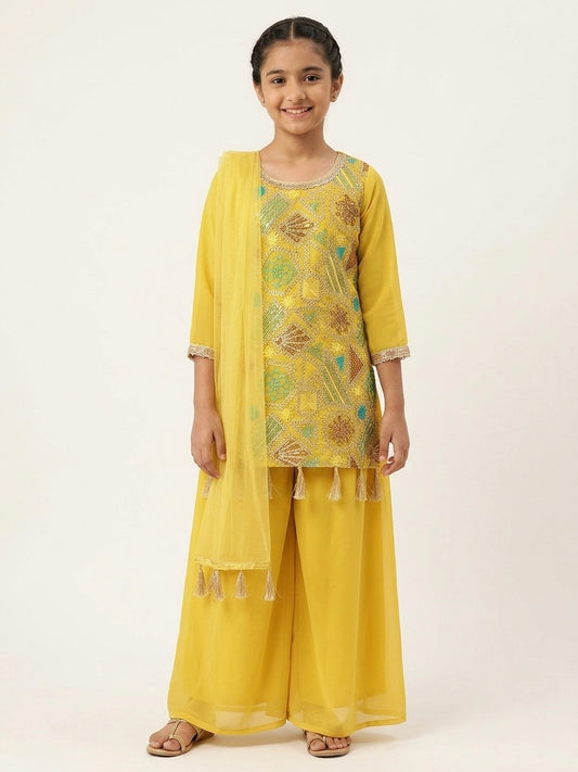 Embroidered Palazzo Set