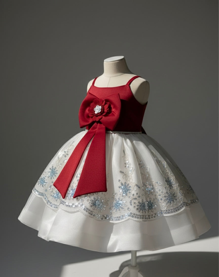 Enchanting Metallic Tulle Party Frock