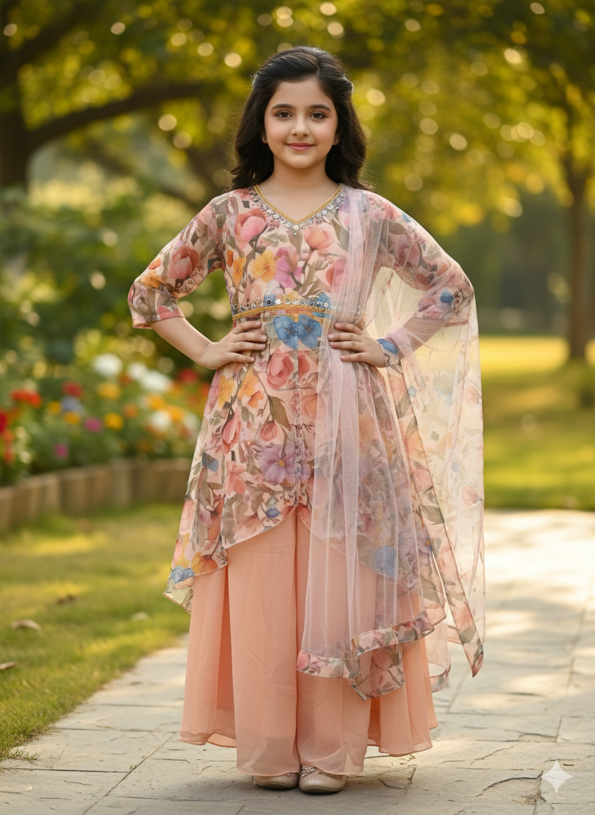 Floral Elegance Palazzo Set