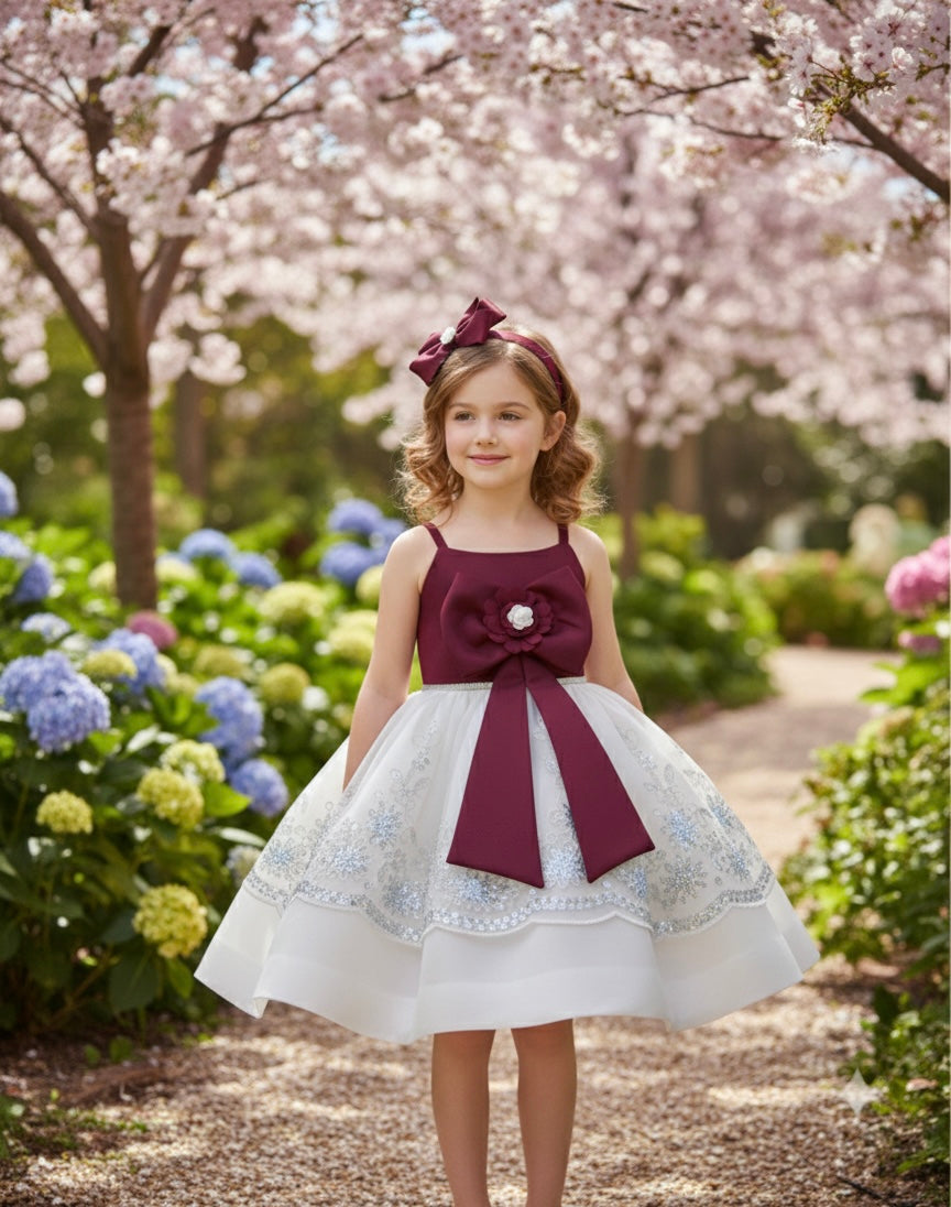 Enchanting Metallic Tulle Party Frock