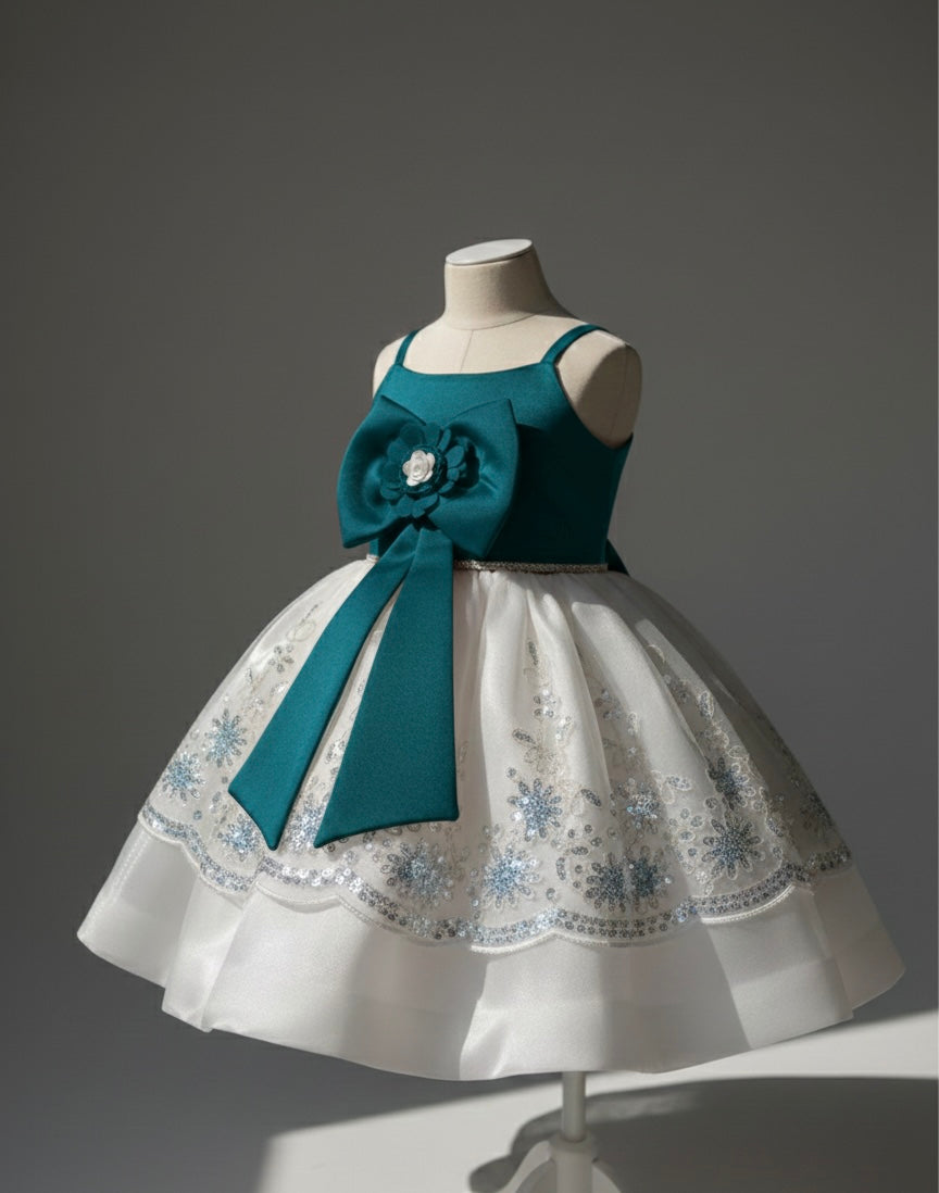 Enchanting Metallic Tulle Party Frock