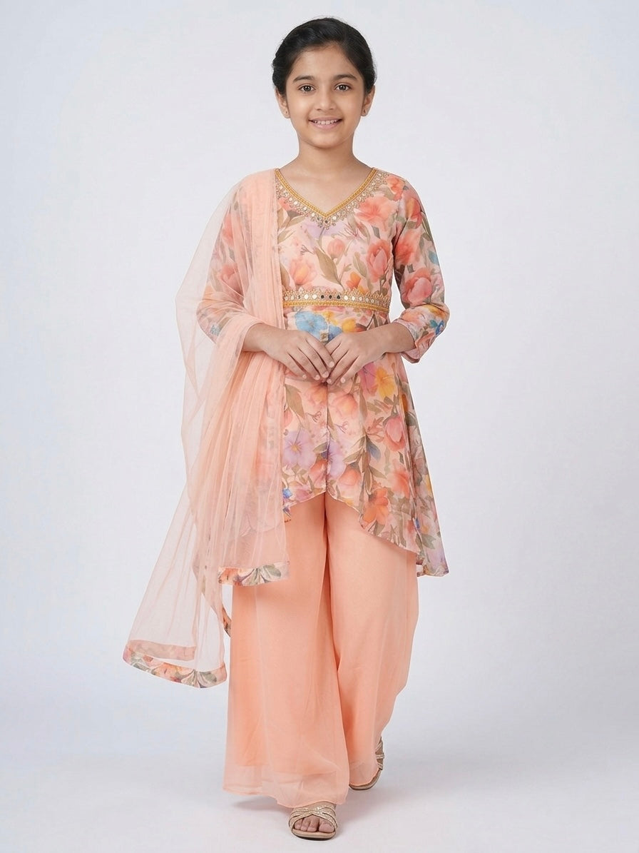 Hand-Work Palazzo Set