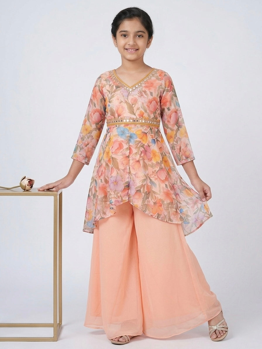 Hand-Work Palazzo Set