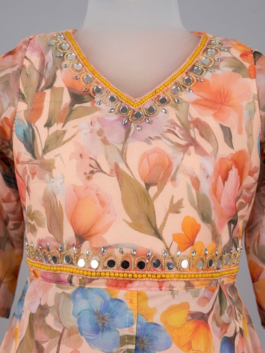 Hand-Work Palazzo Set