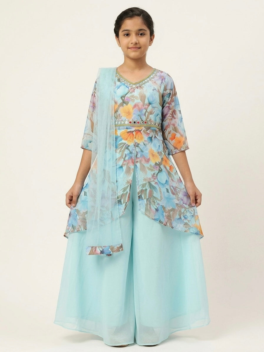Hand-Work Palazzo Set