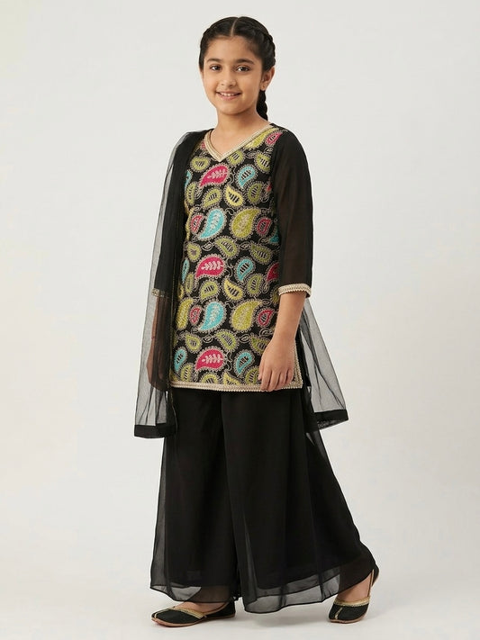 Elegant Three-Piece Palazzo Set