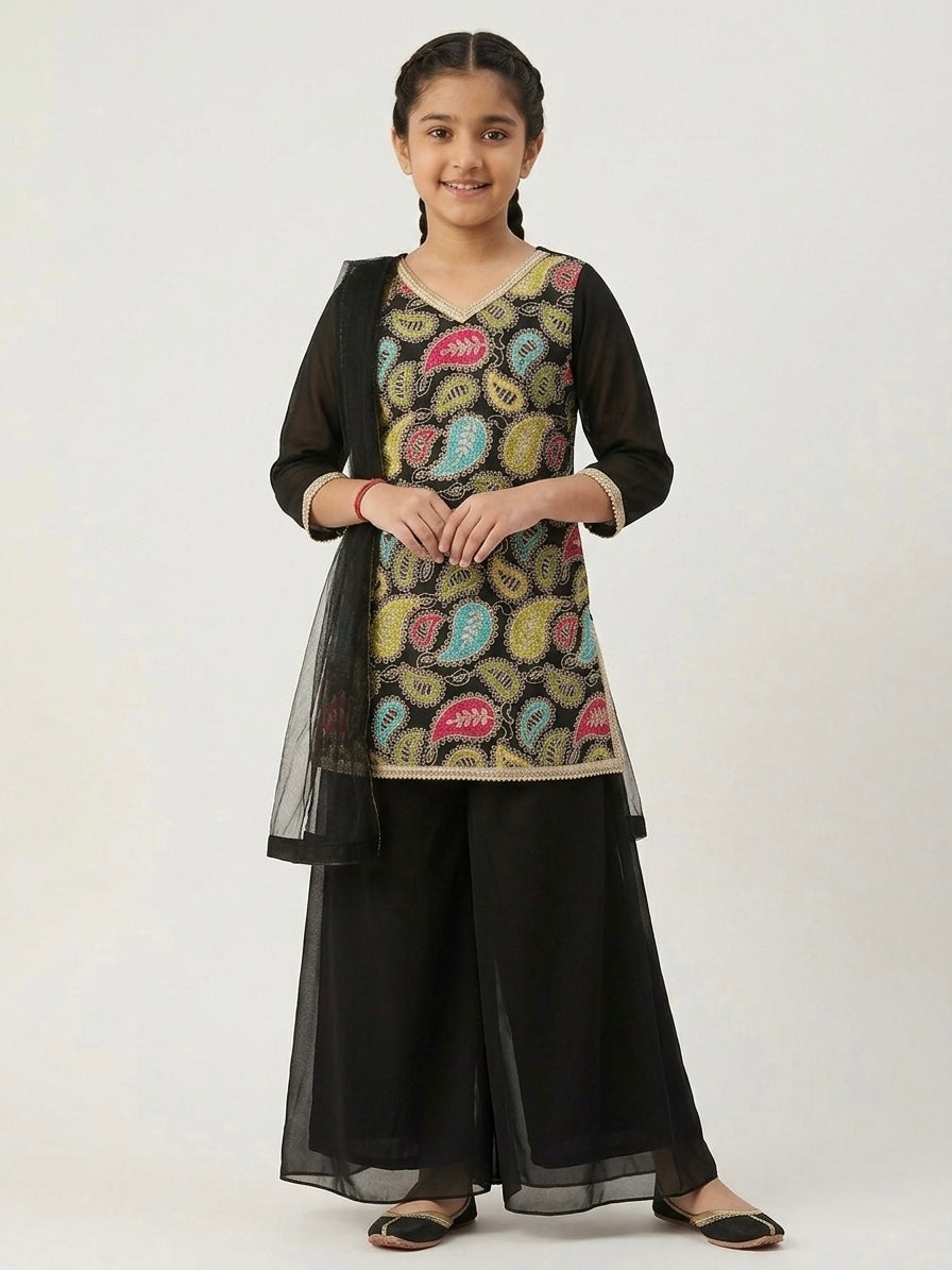 Elegant Three-Piece Palazzo Set