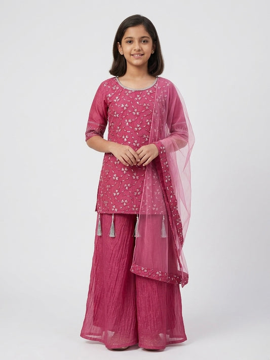 Beads-work Kurti Palazzo