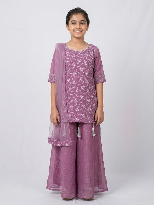Beads-work Kurti Palazzo