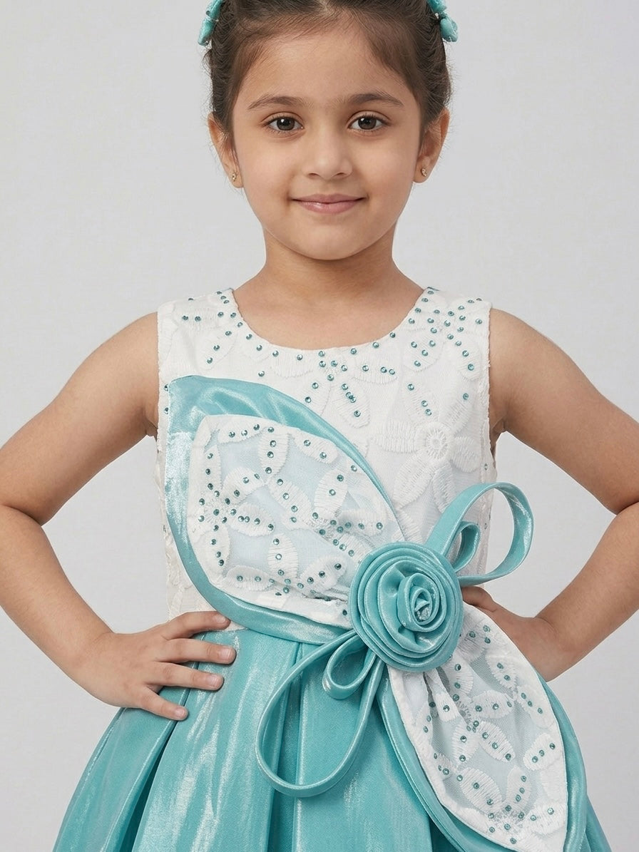 Bow Applique Party Dress