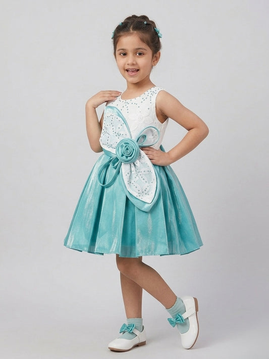 Bow Applique Party Dress