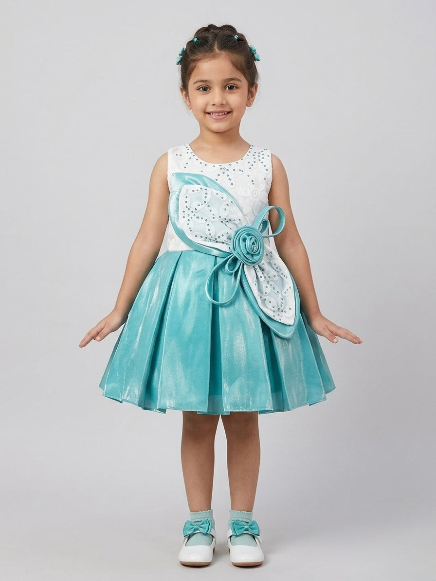 Bow Applique Party Dress