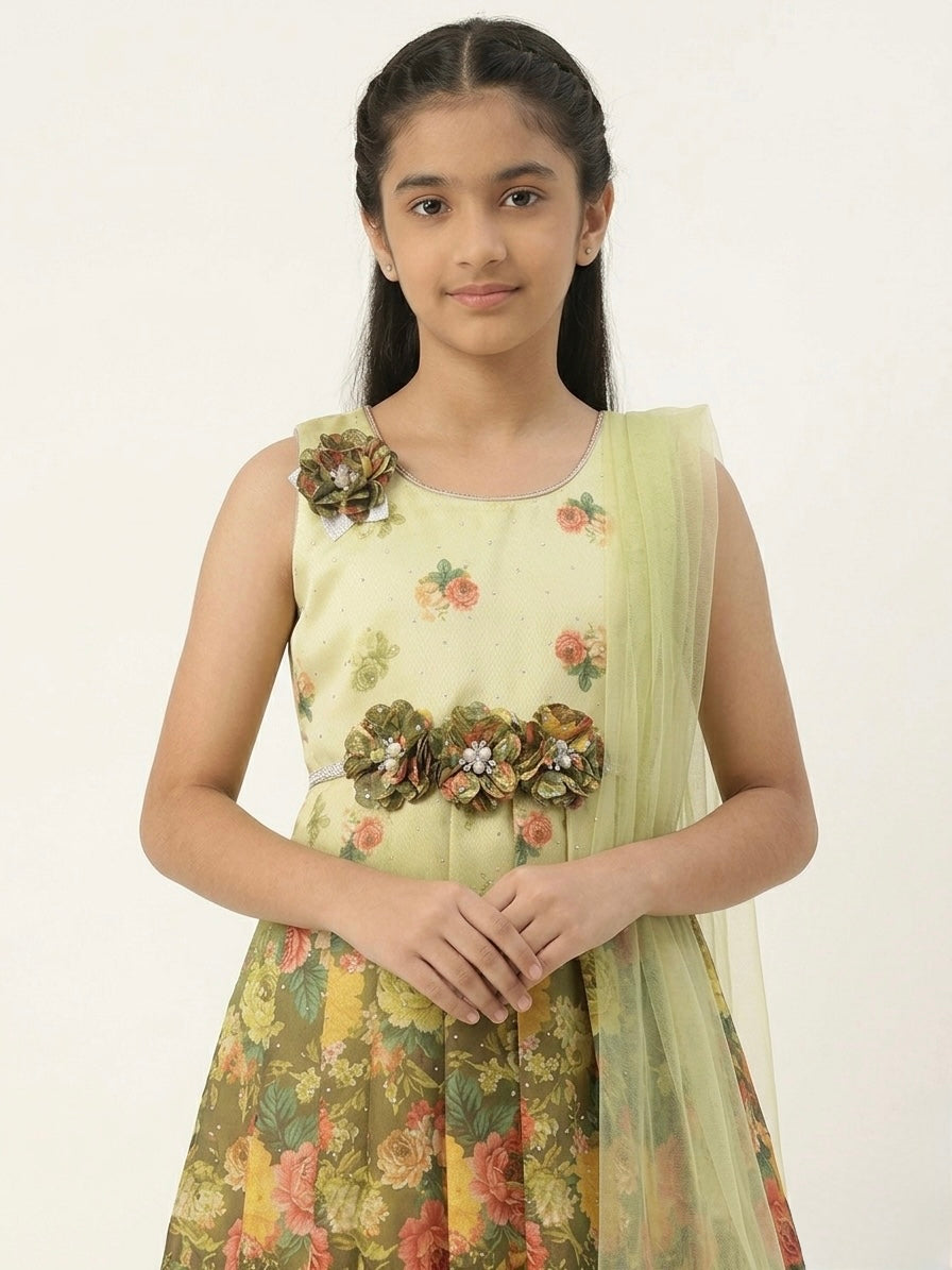 Digital Printed Peplum-Style Palazzo