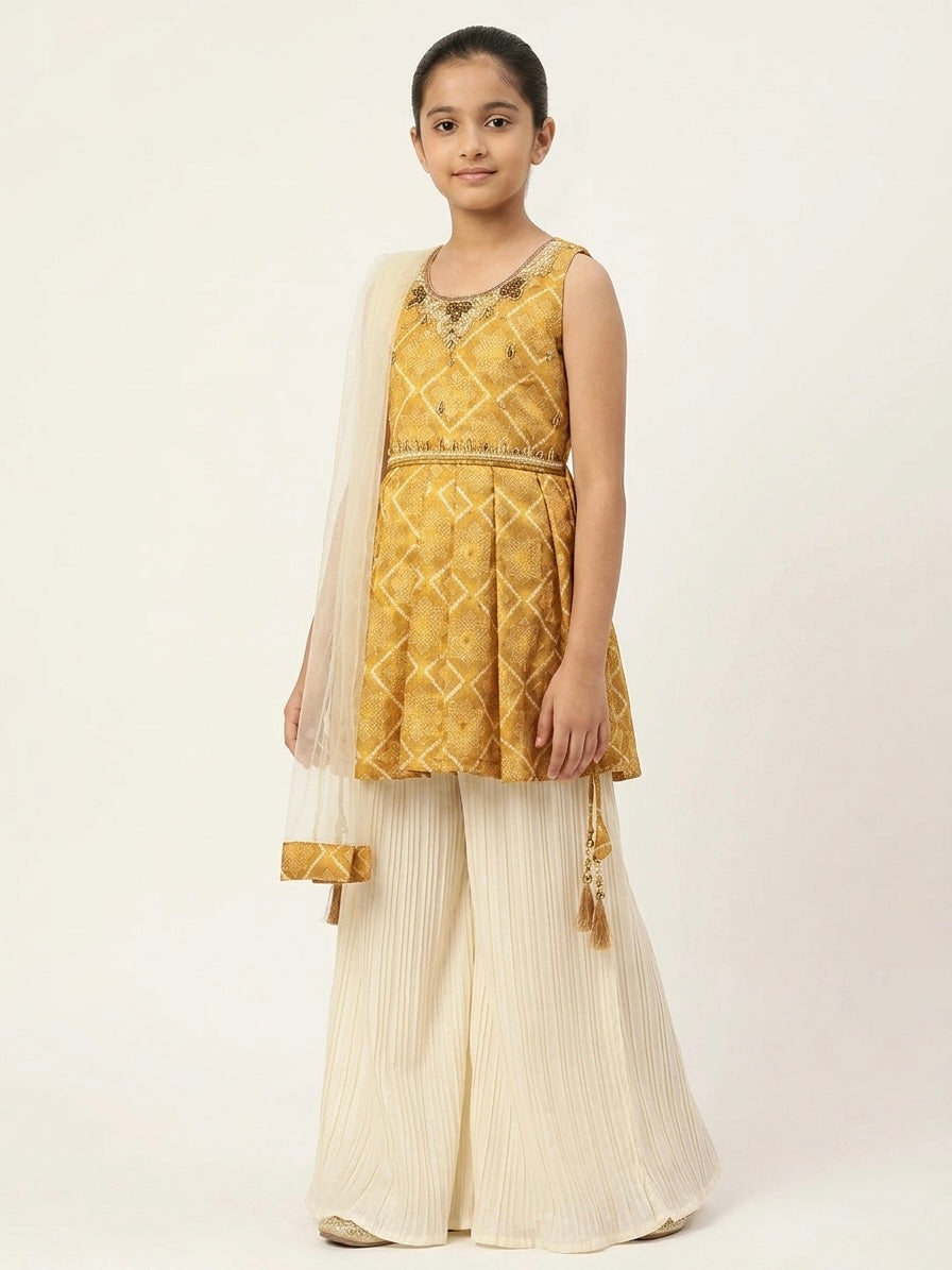 Handwork Peplum-Style Palazzo Set