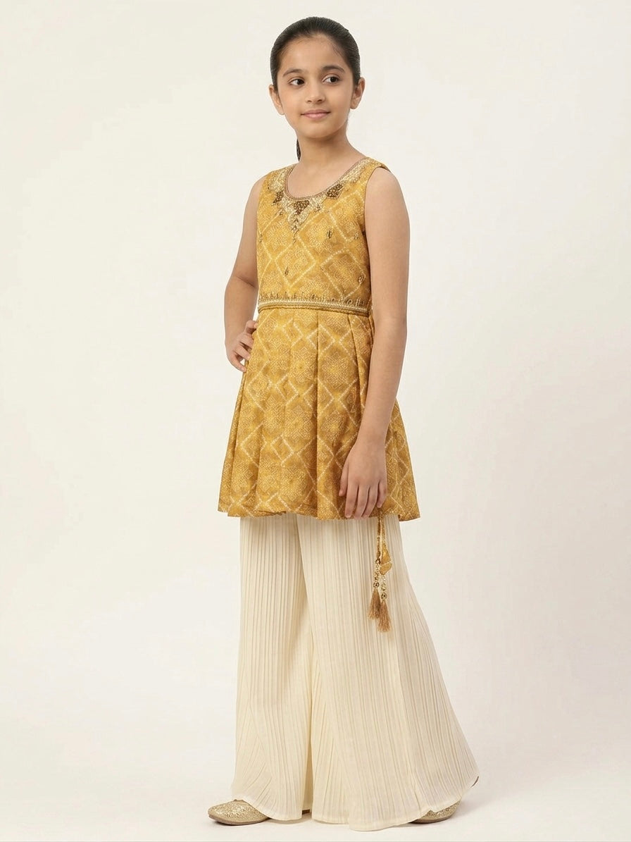 Handwork Peplum-Style Palazzo Set