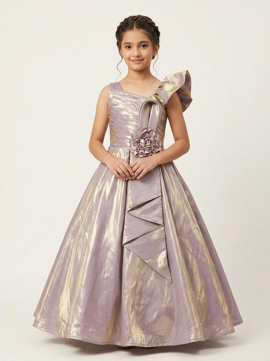 ✨ Crystal Satin Girls Party Gown ✨
