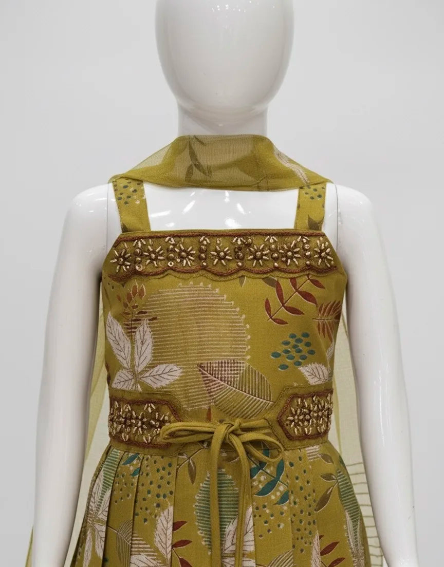 Elegant Kids' Palazzo Set with Zardozi Handwork