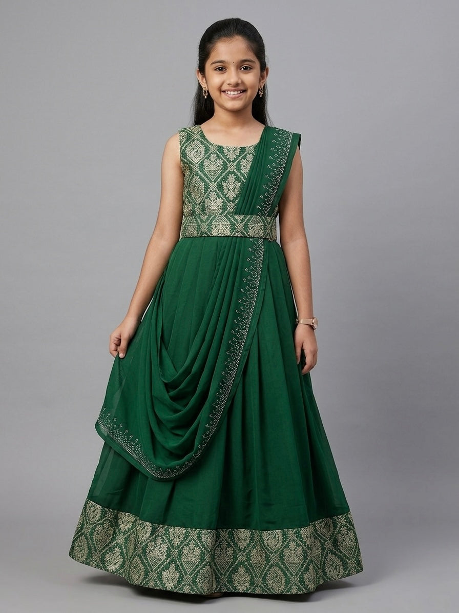 ✨ Saree Gown Diamond Work ✨